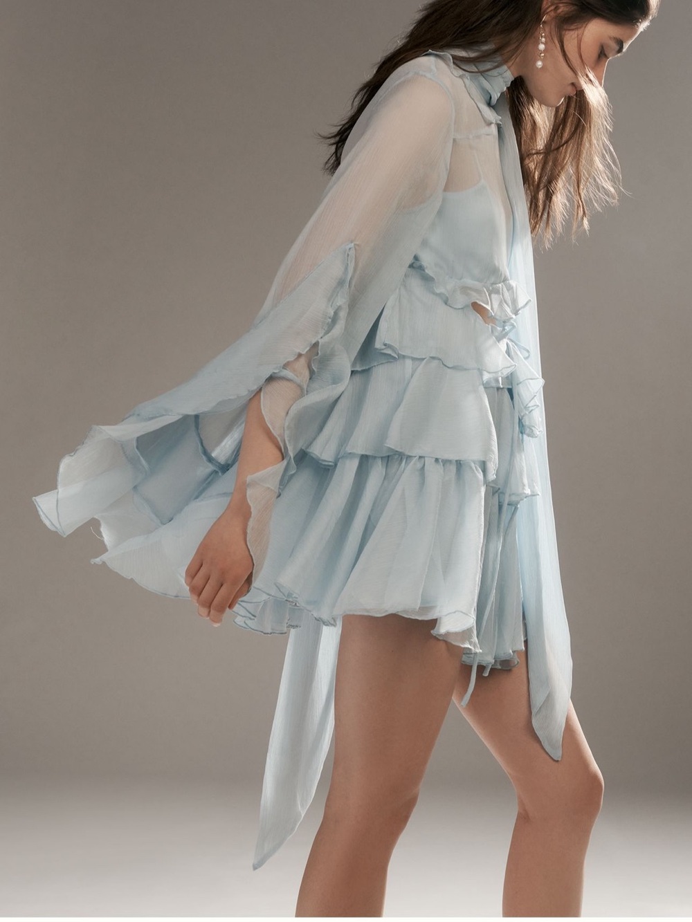 Bardot Anyssa Ruffle Mini sz 8 - Picture 3 of 12